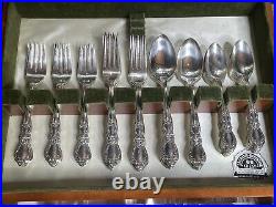 1847 Rogers Bros HERITAGE 63 Piece Set, 9 Full Place Settings And More Plated