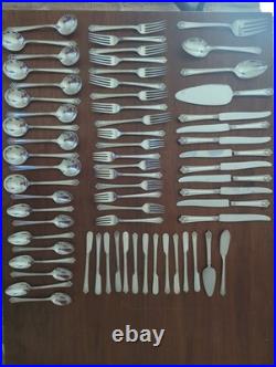 1847 Rogers Bros Her Majesty Silver Plate Flatware Set 66 Piece