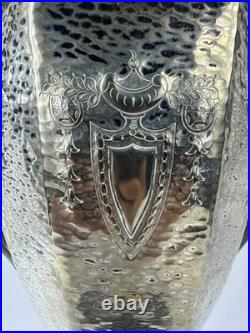1847 Rogers Bros Heraldic Hammered Silverplated Tea Coffe Cup 00212LE? Read