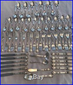 1847 Rogers Bros Heritage Flatware Silverware Silverplate Service For 12+ 74 Pcs