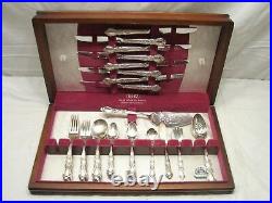 1847 Rogers Bros Heritage Silver Plate Flatware 53pcs svc for 8 withBox