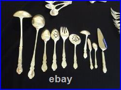 1847 Rogers Bros Heritage Silverplate 80 Pcs Forks Spoons Ladle Meat Pie Sugar