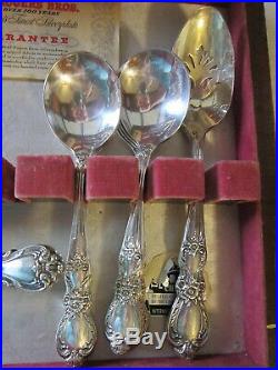 1847 Rogers Bros Heritage Silverplate Flatware withChest 53 pcs Service for 8 1953