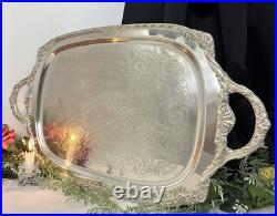 1847 Rogers Bros Heritage Silverplate Waiter Tray 9490 Victorian Serving Tray