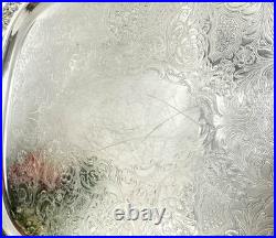 1847 Rogers Bros Heritage Silverplate Waiter Tray 9490 Victorian Serving Tray