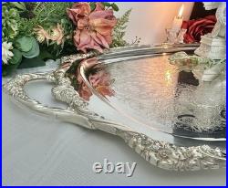 1847 Rogers Bros Heritage Silverplate Waiter Tray 9490 Victorian Serving Tray