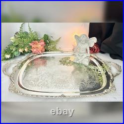 1847 Rogers Bros Heritage Silverplate Waiter Tray 9490 Victorian Serving Tray