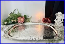 1847 Rogers Bros Heritage Silverplate Waiter Tray 9490 Victorian Serving Tray