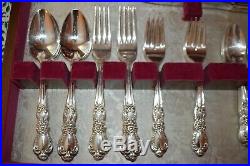 1847 Rogers Bros Heritage Silverware Set In Tarnish-proof Chest 50 Pc Total