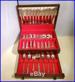 1847 Rogers Bros Heritage Silverware Set Seats 12 with Tarnish-Proof Chest, 84pc