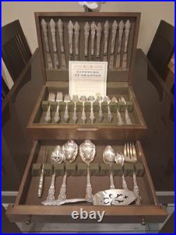 1847 Rogers Bros. Heritage silverware, 80 Pieces With Wooden Storage Box 1847 Rogers Bros. Heritage silverware, 80 Pieces With Wooden Storage Box