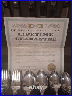 1847 Rogers Bros. Heritage silverware, 80 Pieces With Wooden Storage Box 1847 Rogers Bros. Heritage silverware, 80 Pieces With Wooden Storage Box
