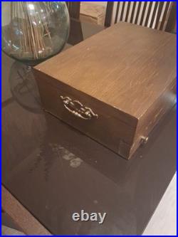 1847 Rogers Bros. Heritage silverware, 80 Pieces With Wooden Storage Box 1847 Rogers Bros. Heritage silverware, 80 Pieces With Wooden Storage Box