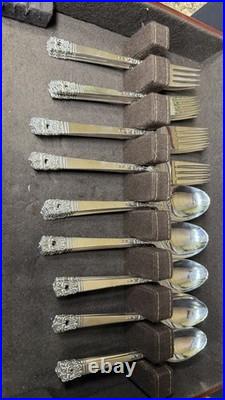 1847 Rogers Bros IS ETERNALLY YOURS Flatware Silver Plate Lot 55 Pieces in Case