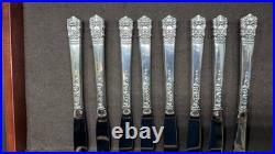 1847 Rogers Bros IS ETERNALLY YOURS Flatware Silver Plate Lot 55 Pieces in Case