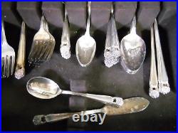 1847 Rogers Bros IS Eternally Yours Silver Plate Flatware Set with Chest 80 Pc