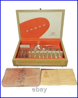 1847 Rogers Bros. IS FLAIR Silverware 73 PCS & Box Silver Plate Service For 9 ++