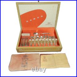 1847 Rogers Bros. IS FLAIR Silverware 73 PCS & Box Silver Plate Service For 9 ++