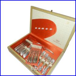 1847 Rogers Bros. IS FLAIR Silverware 73 PCS & Box Silver Plate Service For 9 ++