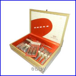 1847 Rogers Bros. IS FLAIR Silverware 73 PCS & Box Silver Plate Service For 9 ++