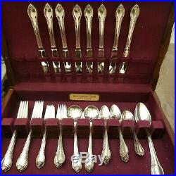 1847 Rogers Bros IS REMEMBRANCE 52 Pc Set for 8 Silverplate Silverware Flatware