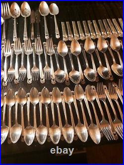 1847 Rogers Bros IS SILVERWARE Eternally Yours 105 Pcs Serving Pcs 16 Settings