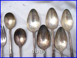 1847 Rogers Bros IS Silver Plate Flatware Adoration 50 pc Silverplate Silverware