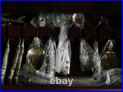 1847 Rogers Bros IS Silver Plate SILVER RENAISSANCE 121 Pc Flatware Service12