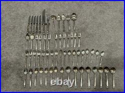 1847 Rogers Bros. IS Silver plate 59 pieces Eternally Yours Flatware withBox