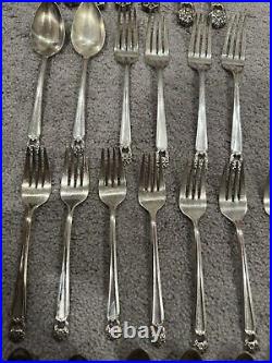 1847 Rogers Bros. IS Silver plate 59 pieces Eternally Yours Flatware withBox