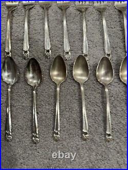 1847 Rogers Bros. IS Silver plate 59 pieces Eternally Yours Flatware withBox