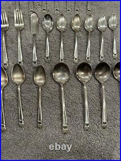 1847 Rogers Bros. IS Silver plate 59 pieces Eternally Yours Flatware withBox