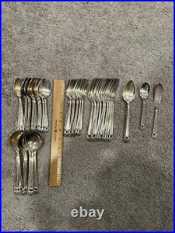 1847 Rogers Bros. IS Silver plate 59 pieces Eternally Yours Flatware withBox