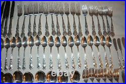 1847 Rogers Bros IS Silverplate 91 Piece Silverware Set for 12 Heritage & Case