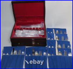 1847 Rogers Bros IS Silverplate NEW Daffodil 65 Pc + Tarnish Proof Chest uu 1847 Rogers Bros IS Silverplate NEW Daffodil 65 Pc + Tarnish Proof Chest uu