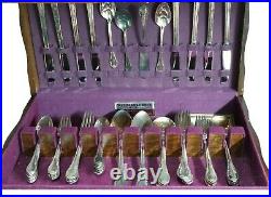 1847 Rogers Bros IS Silverware Set Remembrance 52 Piece withChest