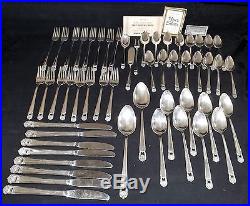 1847 Rogers Bros IS USA Silverplate Flatware Eternally Yours 53pc Set +Guarantee