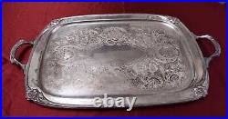 1847 Rogers Bros International Silver Co Daffodil Silver Plate Butler Tray