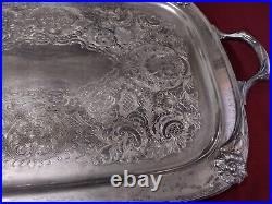 1847 Rogers Bros International Silver Co Daffodil Silver Plate Butler Tray