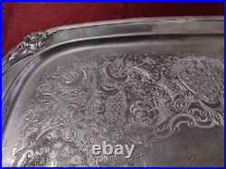 1847 Rogers Bros International Silver Co Daffodil Silver Plate Butler Tray