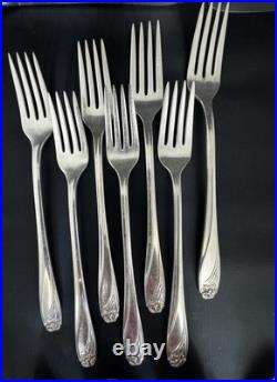 1847 Rogers Bros International Silver Silverplate Daffodil Flatware Lot of 47