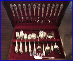 1847 Rogers Bros & International Silverplate Remembrance Silverware 77 Pieces
