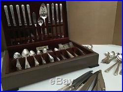 1847 Rogers Bros Is Silverware Set, Rare 1924 Ancestral Pattern With Case