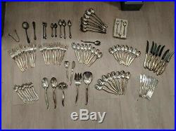 1847 Rogers Bros LEILANI Silverplate Flatware Set Service for 8 Over 70 Pieces