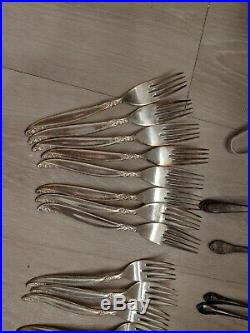 1847 Rogers Bros LEILANI Silverplate Flatware Set Service for 8 Over 70 Pieces