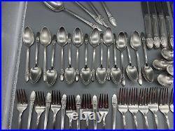 1847 Rogers Bros Lot Of 60 Pieces Vintage Flatware Silver Plated First Love