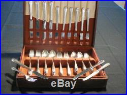 1847 Rogers Bros Lovelace Heavy Silver Plate Flatware 72 pieces and Original Box