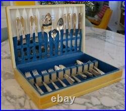 1847 Rogers Bros, Memory 1837 Silverplate Flatware Set, 62 Pieces, Wood Chest