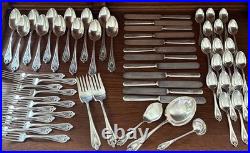 1847 Rogers Bros Old Colony Silverplate/59 Piece Set 12 X 4 Piece Place Setting+
