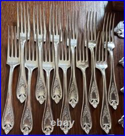 1847 Rogers Bros Old Colony Silverplate/59 Piece Set 12 X 4 Piece Place Setting+